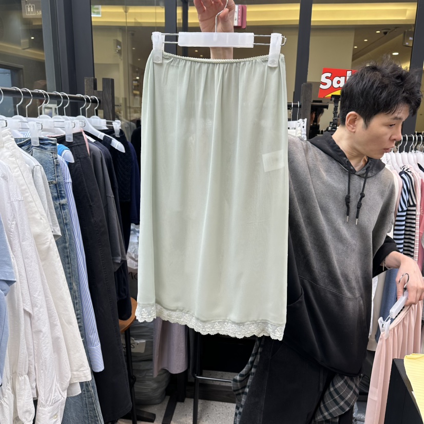 LE ETOILE韓國直郵女士新款休閑熱賣半身裙中短裙雪紡蕾絲Le etoile半身裙/中短裙圖色2
