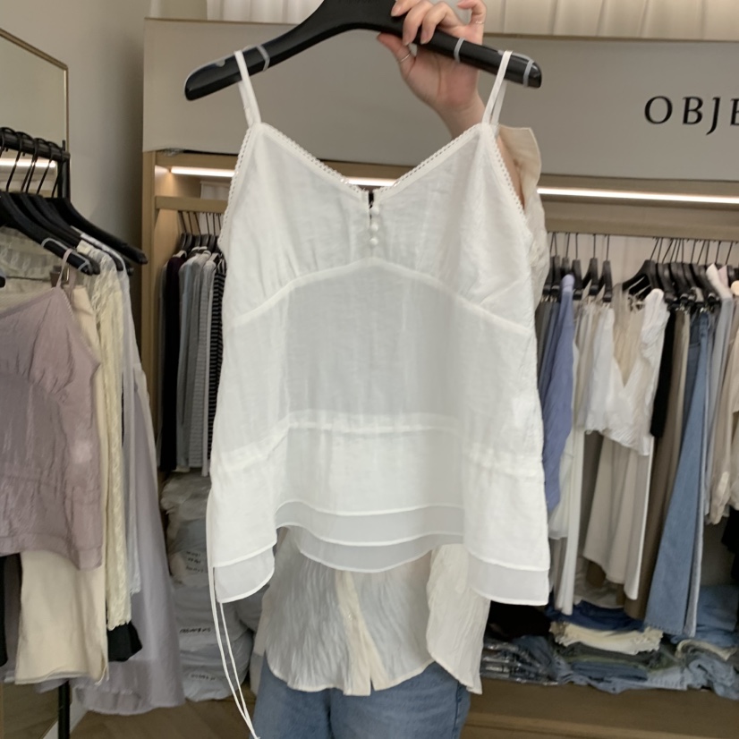 OBJET/LOVEUSU韓國直郵女裝新品推薦休閑26夏季吊帶背心OBJET/LOVEUSU吊帶/背心圖色1