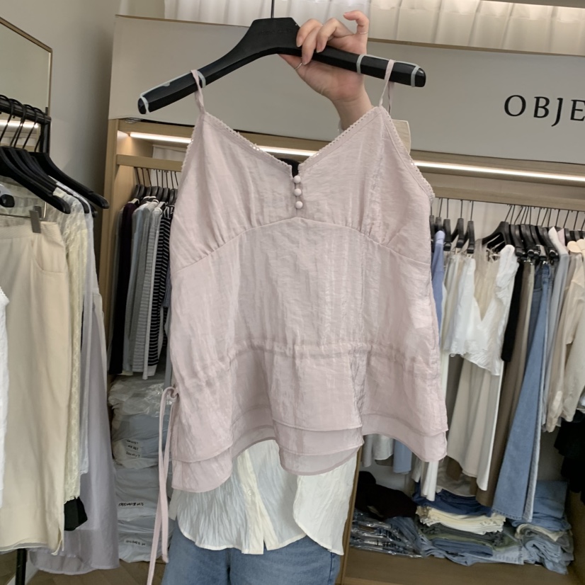 OBJET/LOVEUSU韓國直郵女裝新品推薦休閑26夏季吊帶背心OBJET/LOVEUSU吊帶/背心圖色2
