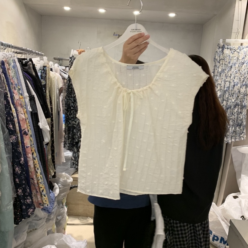 LOGROAD韓國代購女裝新品時尚推薦26春夏休閑職業襯衫蕾絲衫LOG ROAD襯衫/蕾絲衫圖色1