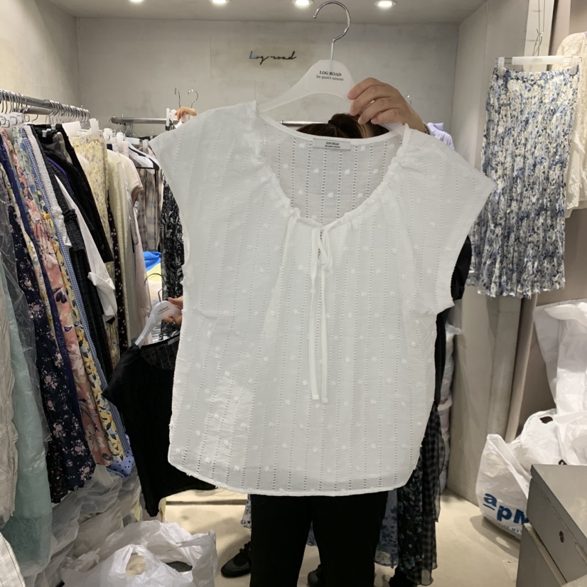 LOGROAD韓國代購女裝新品時尚推薦26春夏休閑職業襯衫蕾絲衫LOG ROAD襯衫/蕾絲衫圖色2