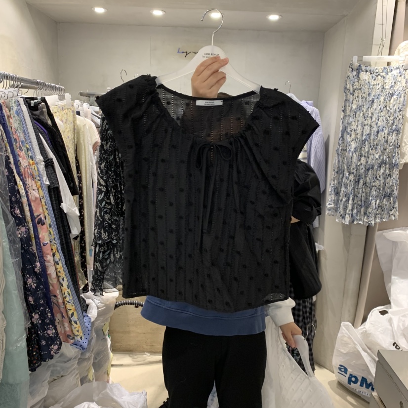 LOGROAD韓國代購女裝新品時尚推薦26春夏休閑職業襯衫蕾絲衫LOG ROAD襯衫/蕾絲衫圖色3