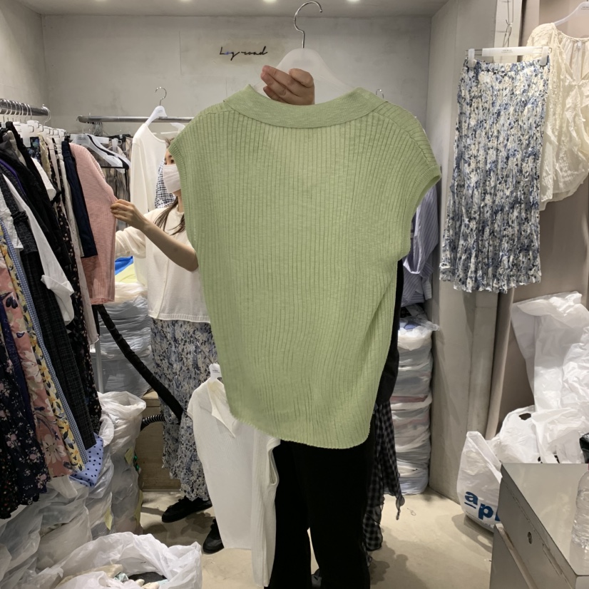 LOGROAD韓國直郵女裝新品職業時尚26夏季26春夏人氣針織衫LOG ROAD針織衫