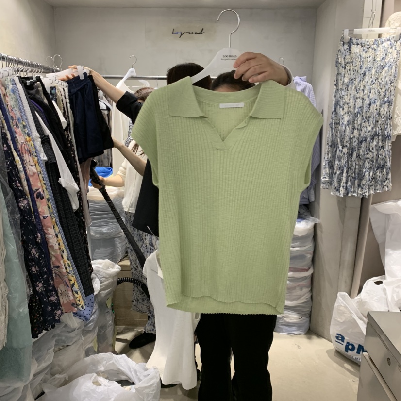 LOGROAD韓國直郵女裝新品職業時尚26夏季26春夏人氣針織衫LOG ROAD針織衫圖色1