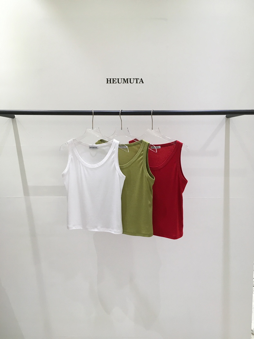 HEUMUTA韓國東大門直郵女裝新品職業時尚吊帶背心天絲羅紋HEUMUTA吊帶/背心