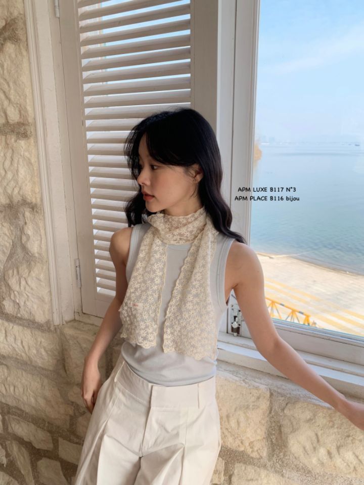 N3韓國代購女裝新品職業26春夏熱賣休閑推薦圍巾披肩蕾絲N3圍巾/披肩