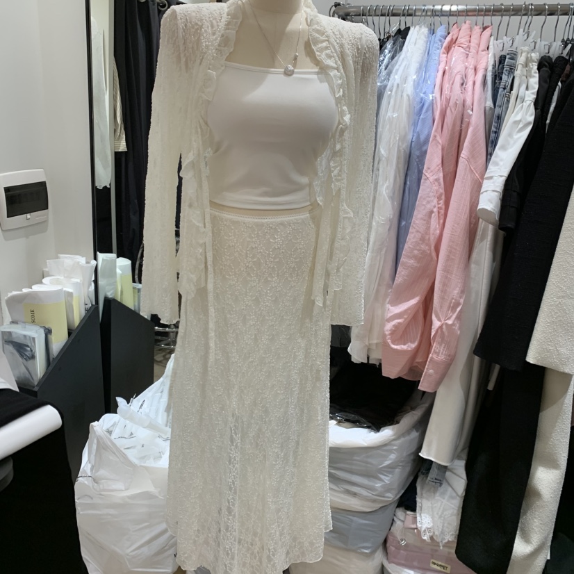 LOVE SOME韓國東大門代購女士新款時尚26夏季職業長裙蕾絲LOVE SOME長裙