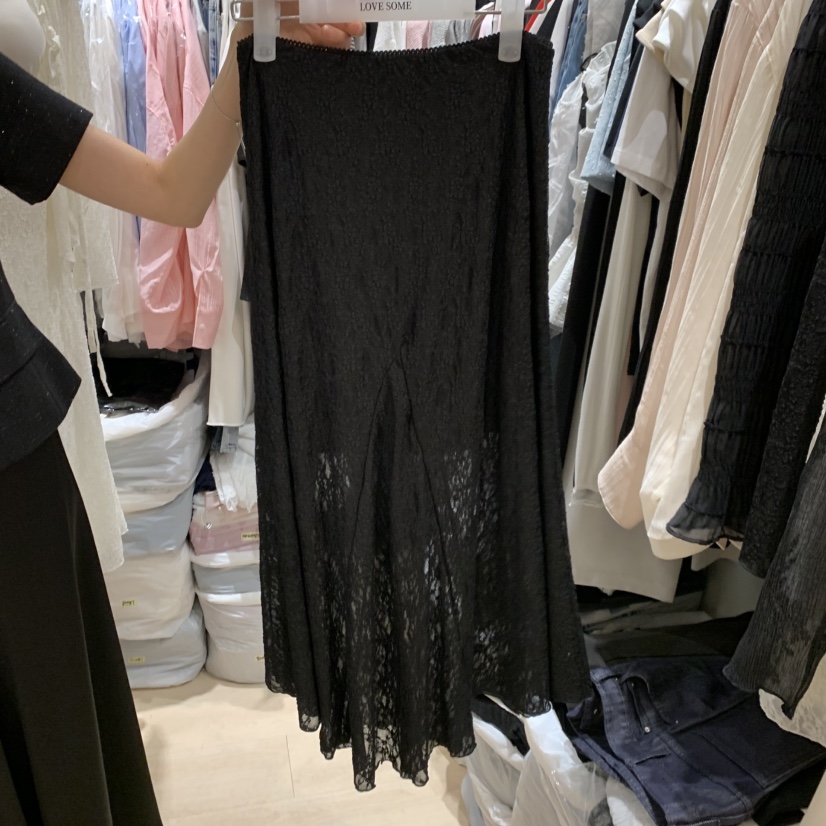 LOVE SOME韓國東大門代購女士新款時尚26夏季職業長裙蕾絲LOVE SOME長裙圖色2