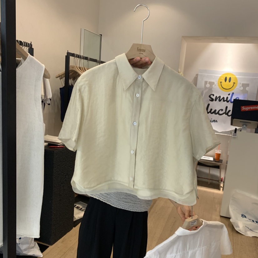 LA MAGIE FEMME韓國直郵實拍女裝新品熱賣26夏季襯衫蕾絲衫Lamagie Femme襯衫/蕾絲衫圖色2