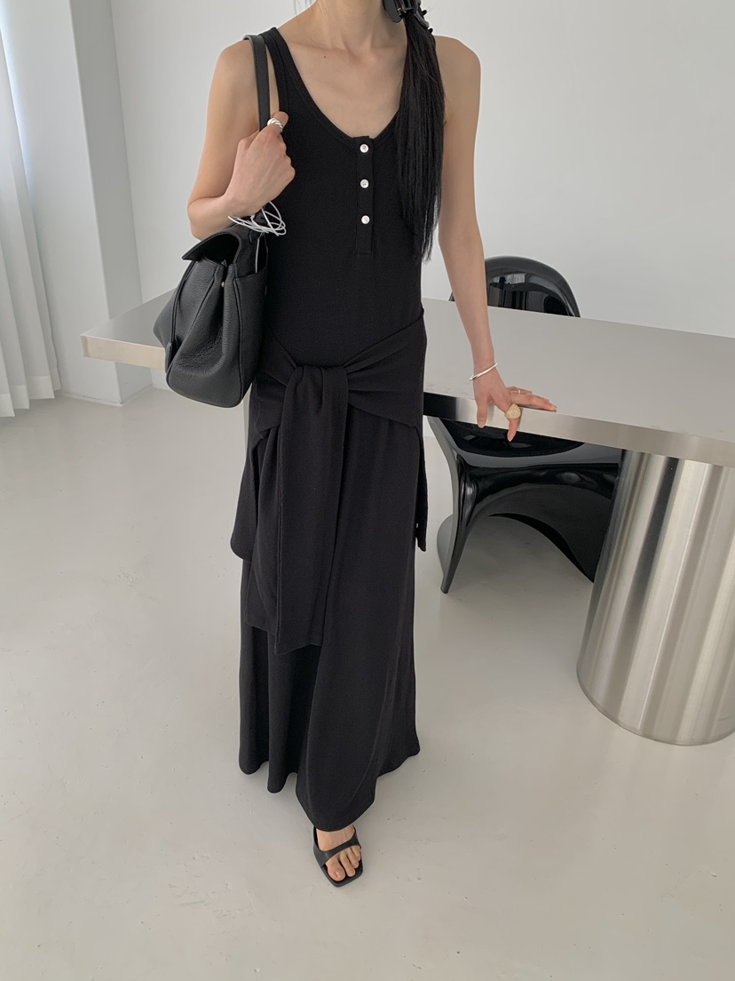 MOVENNE韓國東大門直郵女士新款熱賣時尚職業推薦連衣裙系帶MOVENNE連衣裙