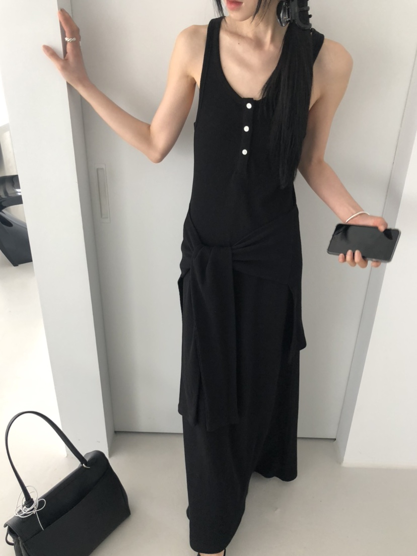 MOVENNE韓國東大門直郵女士新款熱賣時尚職業推薦連衣裙系帶MOVENNE連衣裙