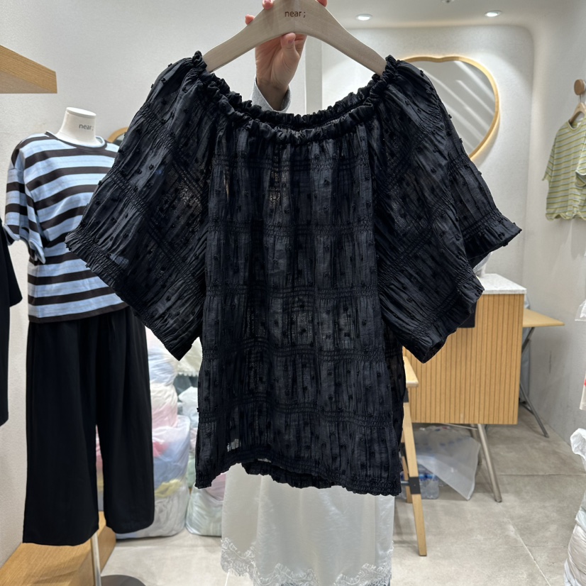 NEAR韓國直郵女士新款休閑推薦時尚熱賣人氣襯衫蕾絲衫絨NEAR襯衫/蕾絲衫圖色2
