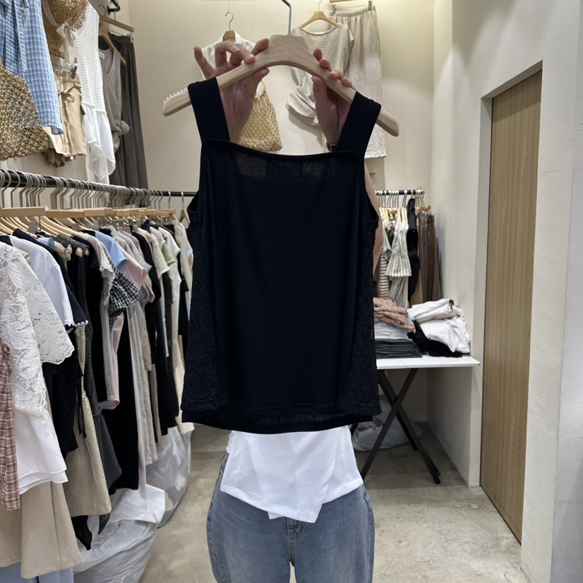 HOLYBANANA韓國東大門代購女裝新款26夏季26春夏吊帶背心groovy.H/HOLYBANANA吊帶/背心