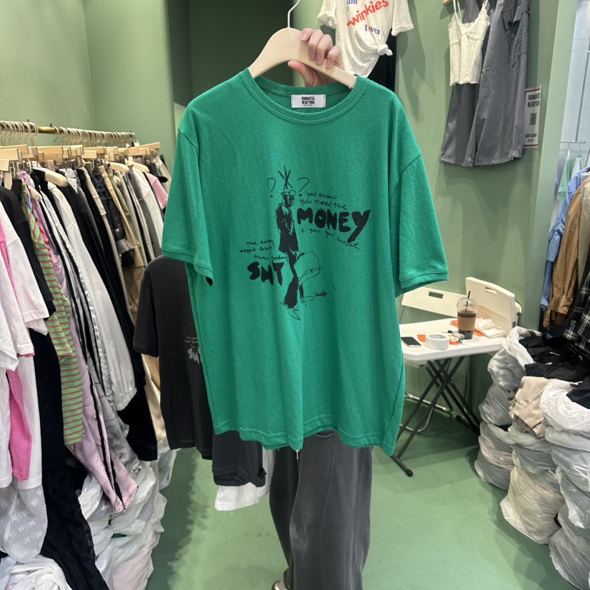 ROMANTIC NEWYORK韓國東大門直郵女裝新品休閑職業26夏季T恤ROMANTIC NEWYORKT恤圖色2