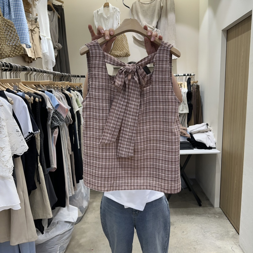 HOLYBANANA韓國直郵女士新品熱賣26春夏推薦休閑吊帶背心groovy.H/HOLYBANANA吊帶/背心