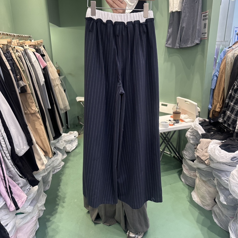 ROMANTIC NEWYORK東大門實拍韓國女裝新品職業26春夏休閑褲ROMANTIC NEWYORK休閑褲圖色2深藍色