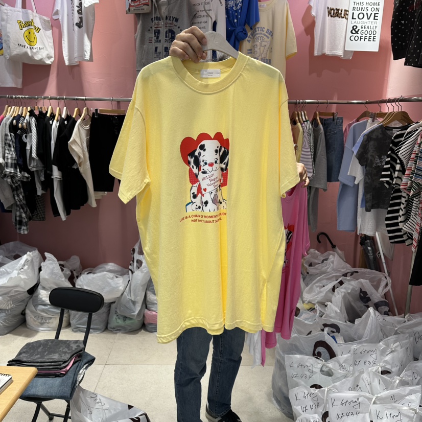 K STORY韓國代購女裝新品時尚職業熱賣推薦休閑26春夏T恤K STORYT恤圖色2