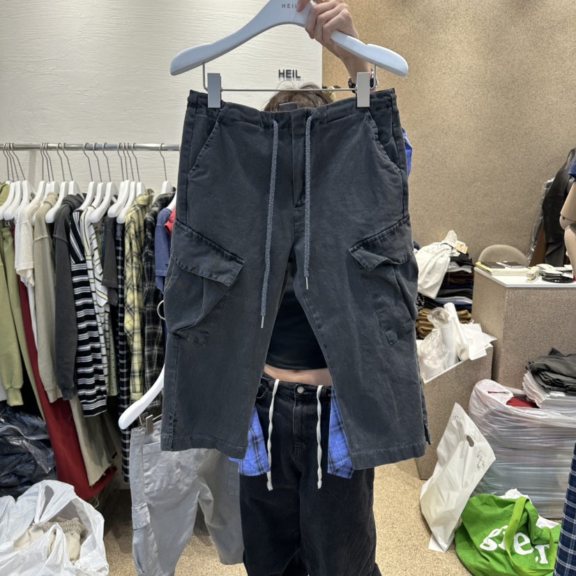 HEIL韓國東大門代購女裝新品時尚人氣職業休閑褲七分褲豬皮HEIL休閑褲圖色2