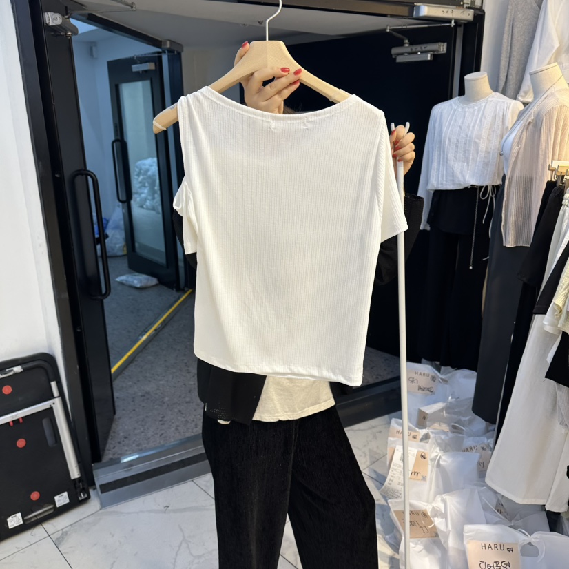 HARU-Q韓國代購女士新品26春夏時尚26夏季人氣休閑推薦T恤HARU-QT恤