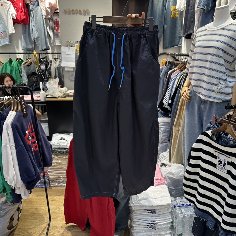 YESFREE韓國直郵女裝新款職業26夏季熱賣人氣時尚休閑褲撞色YESFREE休閑褲圖色3
