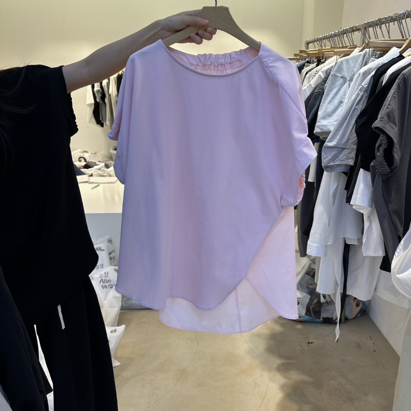 EYEFUL-Q韓國代購女裝新款26春夏26夏季人氣休閑T恤條紋eyefulT恤圖色2