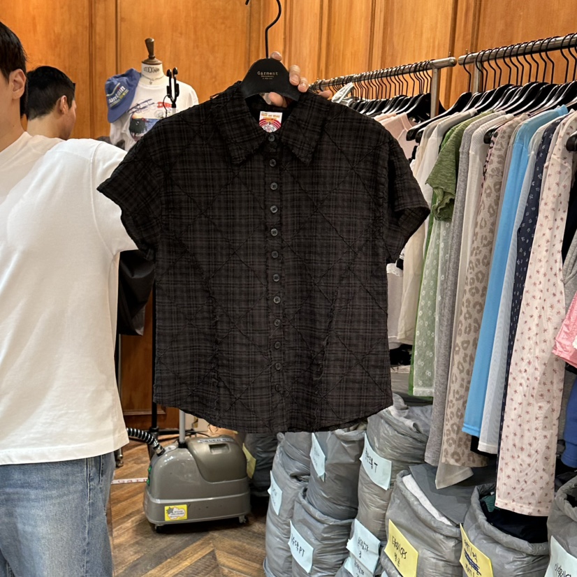 GARMENT-P韓國直郵女士新款人氣26春夏推薦26夏季襯衫蕾絲衫GARMENT襯衫/蕾絲衫圖色3黑色