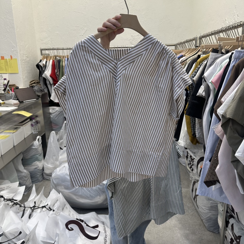 DA YLOG韓國直郵女士新品時尚26春夏26夏季襯衫蕾絲衫亞麻布DA YLOG襯衫/蕾絲衫圖色1