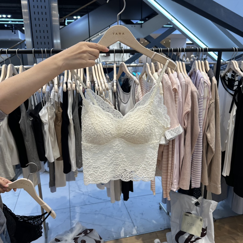 TARA韓國東大門直郵女裝新款熱賣26春夏職業吊帶背心蕾絲TARA吊帶/背心圖色1