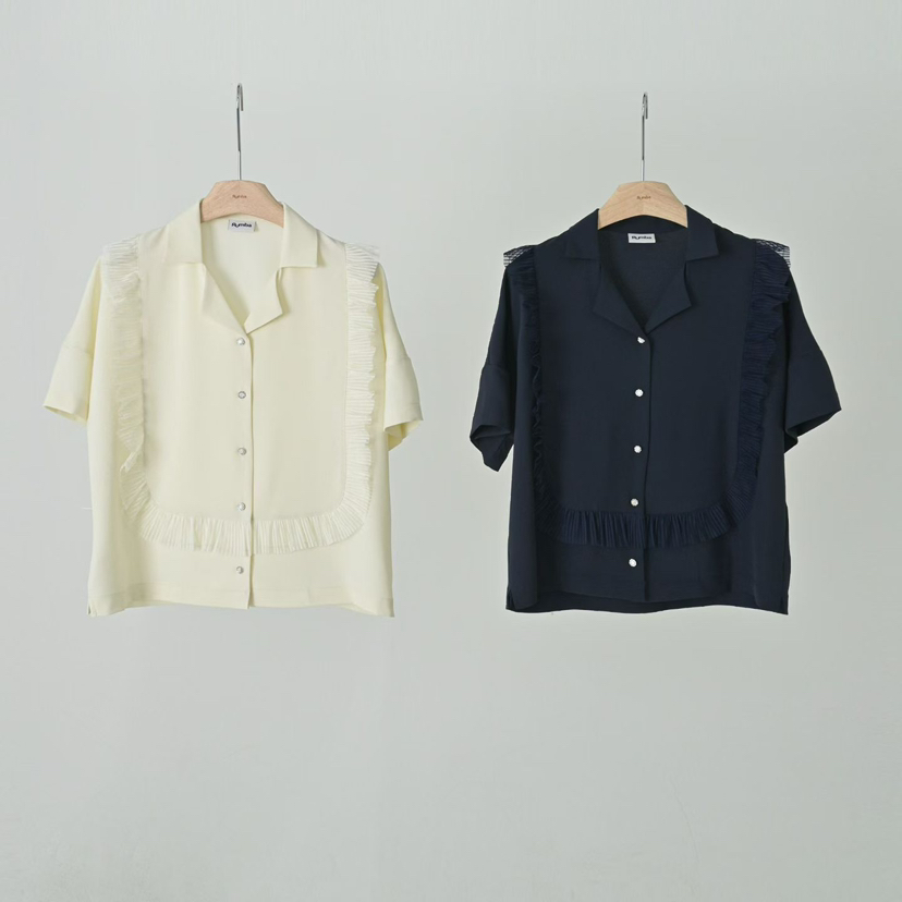 RUMBA韓國直郵實拍女士新品26春夏熱賣職業休閑襯衫蕾絲衫RUMBA襯衫/蕾絲衫