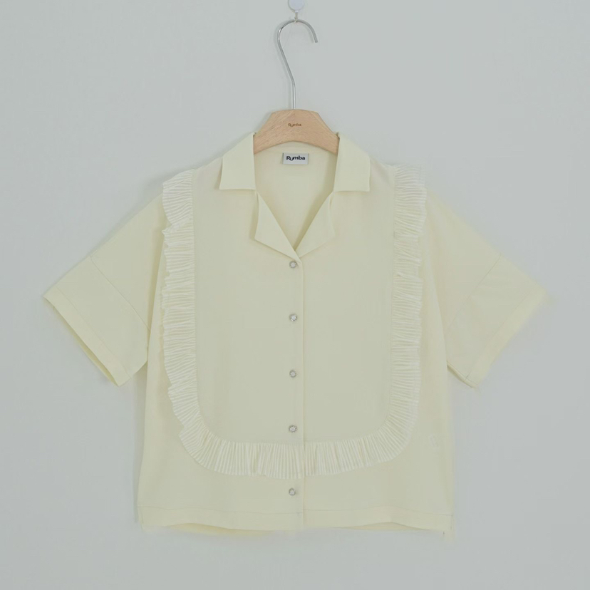 RUMBA韓國直郵實拍女士新品26春夏熱賣職業休閑襯衫蕾絲衫RUMBA襯衫/蕾絲衫圖色1