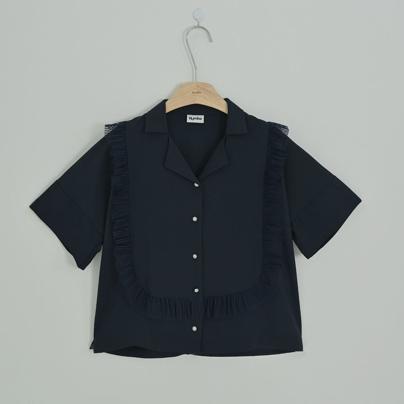 RUMBA韓國直郵實拍女士新品26春夏熱賣職業休閑襯衫蕾絲衫RUMBA襯衫/蕾絲衫圖色2