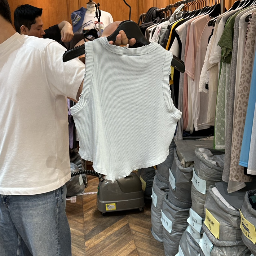 GARMENT-P韓國代購女士新款職業推薦休閑26春夏26夏季T恤羅紋GARMENTT恤