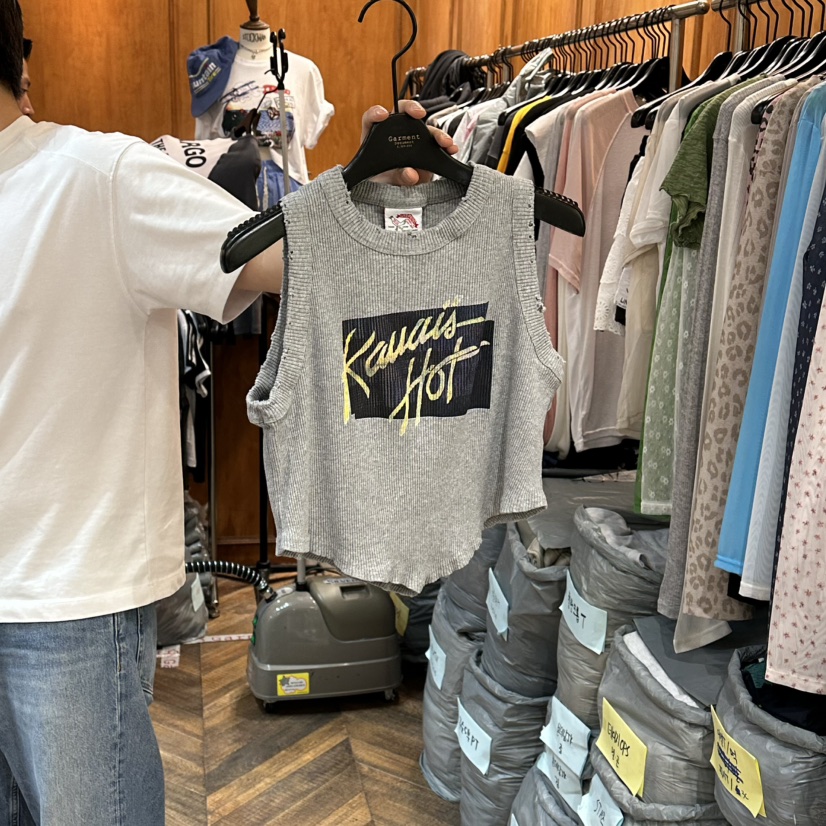 GARMENT-P韓國代購女士新款職業推薦休閑26春夏26夏季T恤羅紋GARMENTT恤圖色2