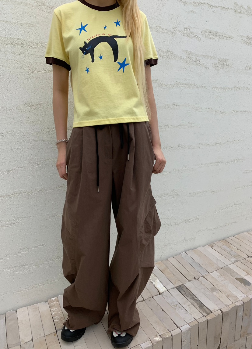 ZITTEN韓國東大門直郵女裝新品時尚熱賣推薦休閑休閑褲圓領ZITTEN休閑褲