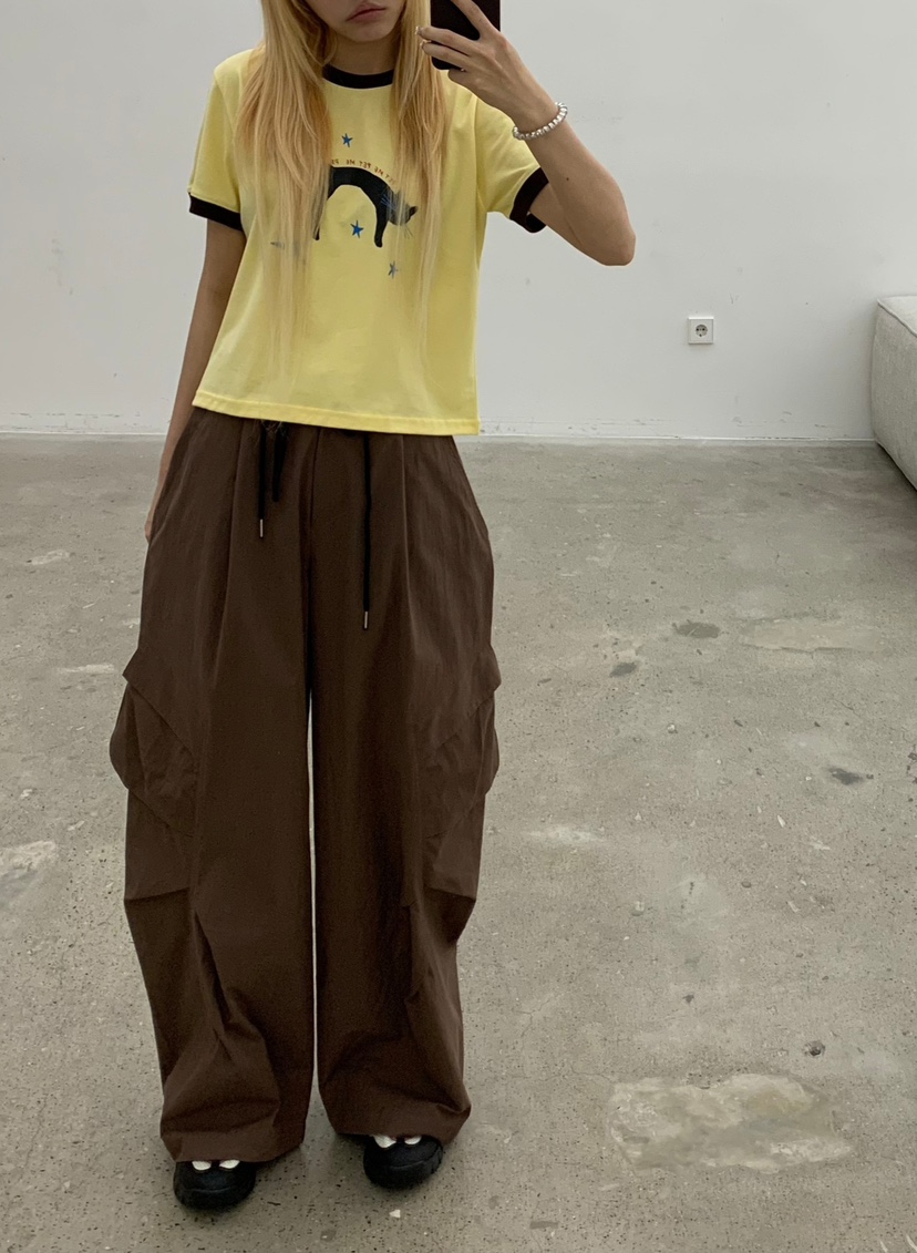 ZITTEN韓國東大門直郵女裝新品時尚熱賣推薦休閑休閑褲圓領ZITTEN休閑褲
