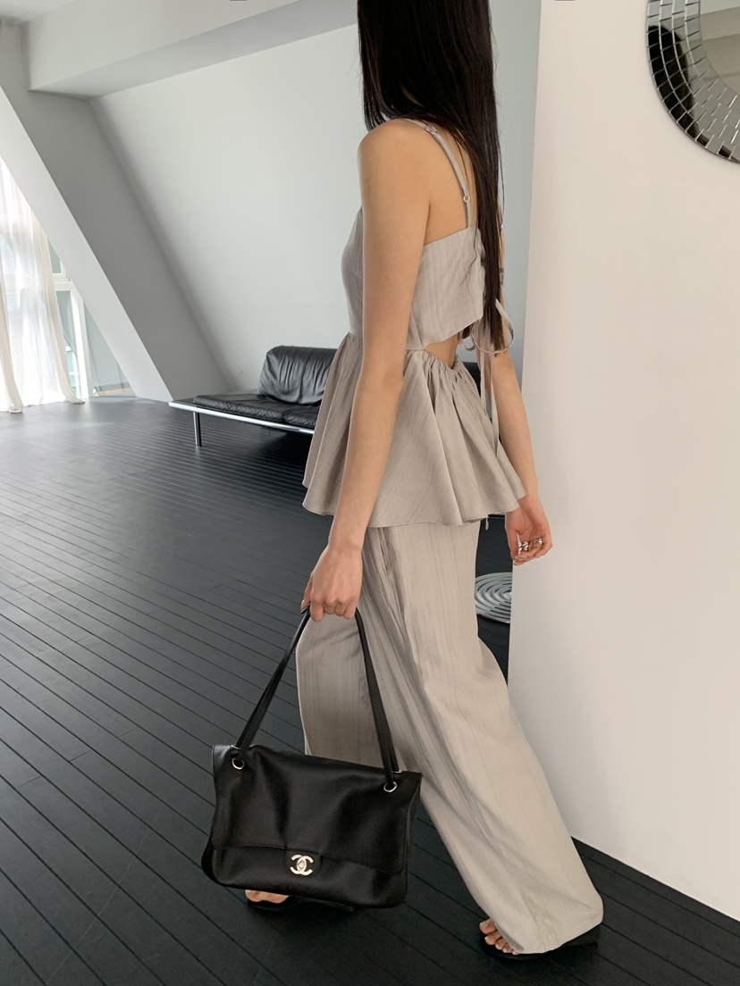 STAGE韓國直郵女士新款26夏季26春夏熱賣職業吊帶背心褶皺STAGE吊帶/背心