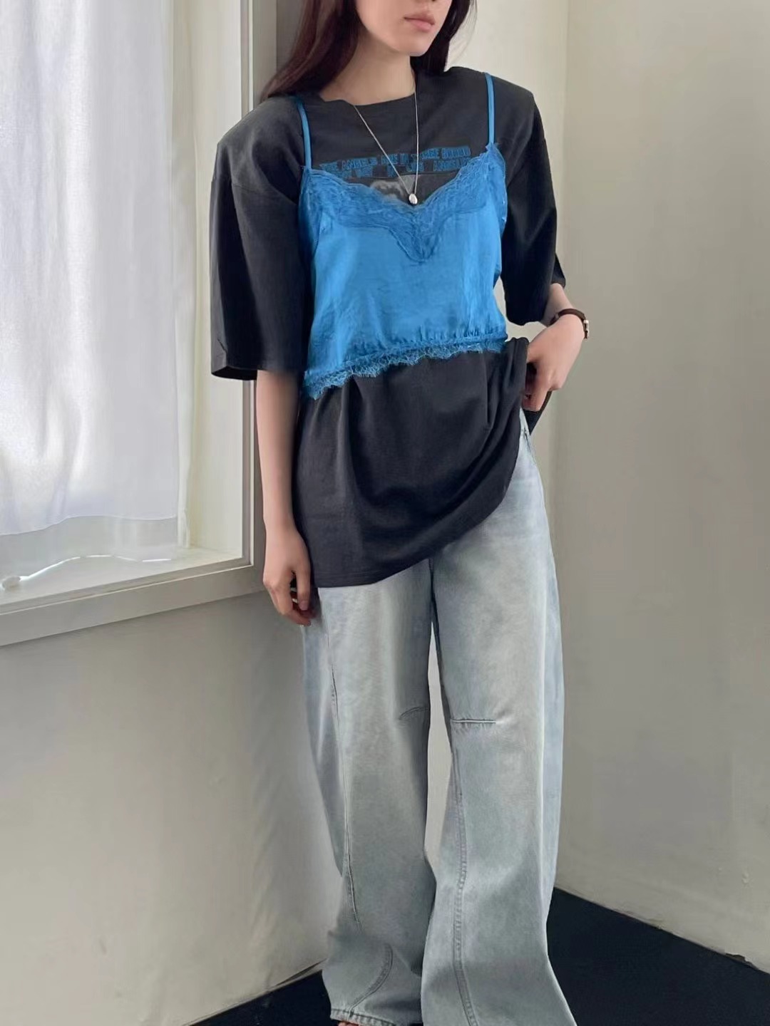 GGAEBI韓國東大門代購女裝新品26春夏吊帶背心不含內搭緞面GGAEBI吊帶/背心
