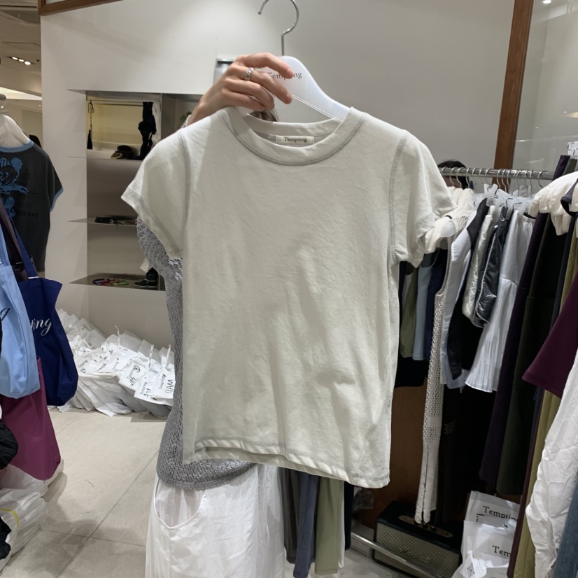 TEMPTING韓國直郵實拍女裝新品熱賣職業人氣休閑26春夏T恤TEMPTINGT恤圖色1