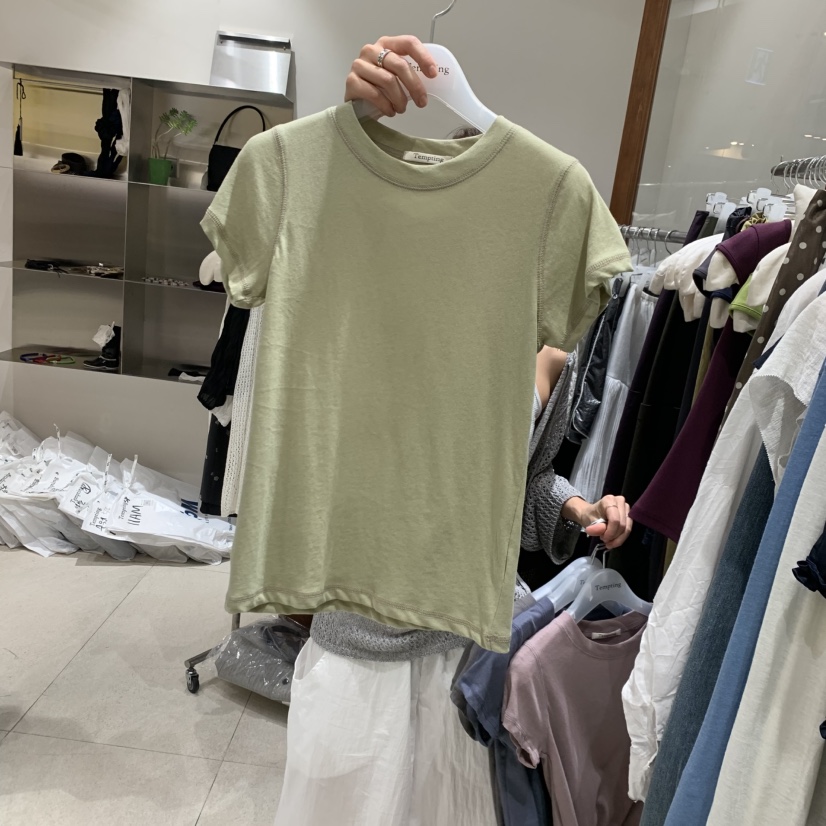 TEMPTING韓國直郵實拍女裝新品熱賣職業人氣休閑26春夏T恤TEMPTINGT恤圖色4