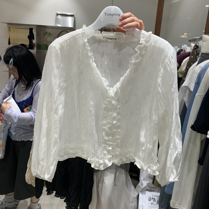 TEMPTING韓國直郵女裝新款人氣推薦休閑熱賣襯衫蕾絲衫開衫TEMPTING襯衫/蕾絲衫圖色1