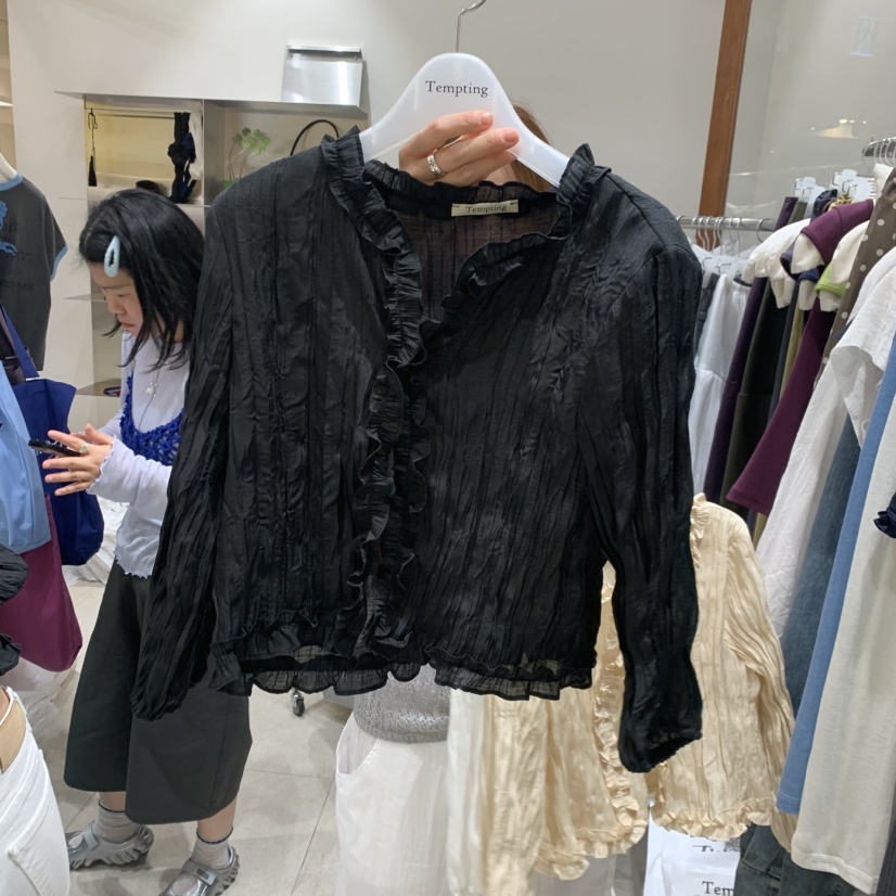 TEMPTING韓國直郵女裝新款人氣推薦休閑熱賣襯衫蕾絲衫開衫TEMPTING襯衫/蕾絲衫圖色3