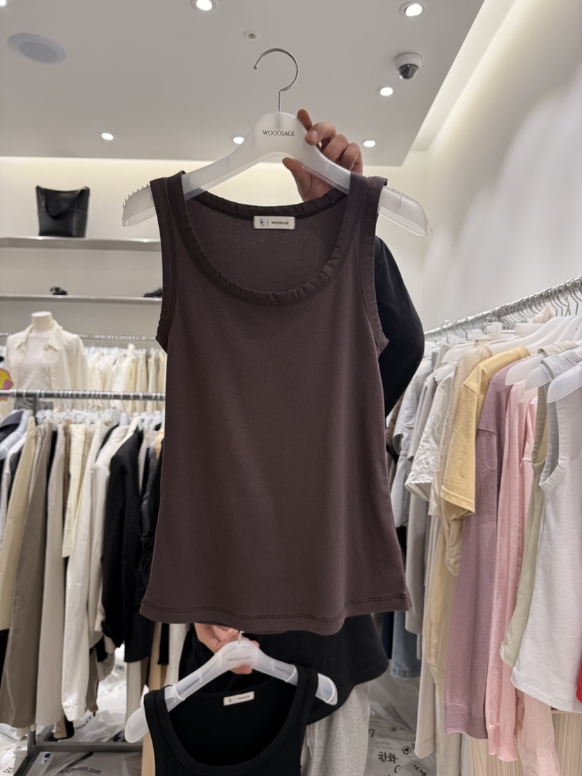 WOOD SAGE韓國代購女士新款時尚休閑熱賣推薦26春夏吊帶背心WOOD SAGE吊帶/背心圖色1