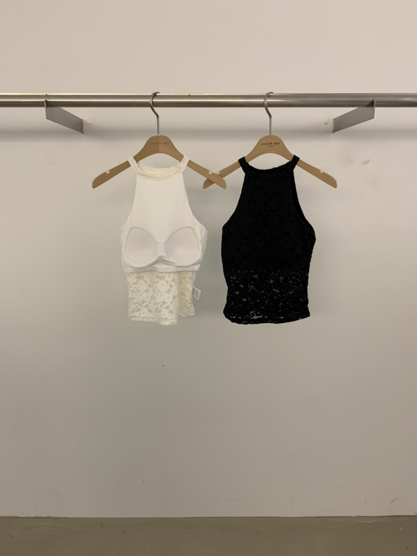 UNDER KEY韓國代購女裝新品推薦時尚熱賣休閑吊帶背心蕾絲UNDER KEY吊帶/背心