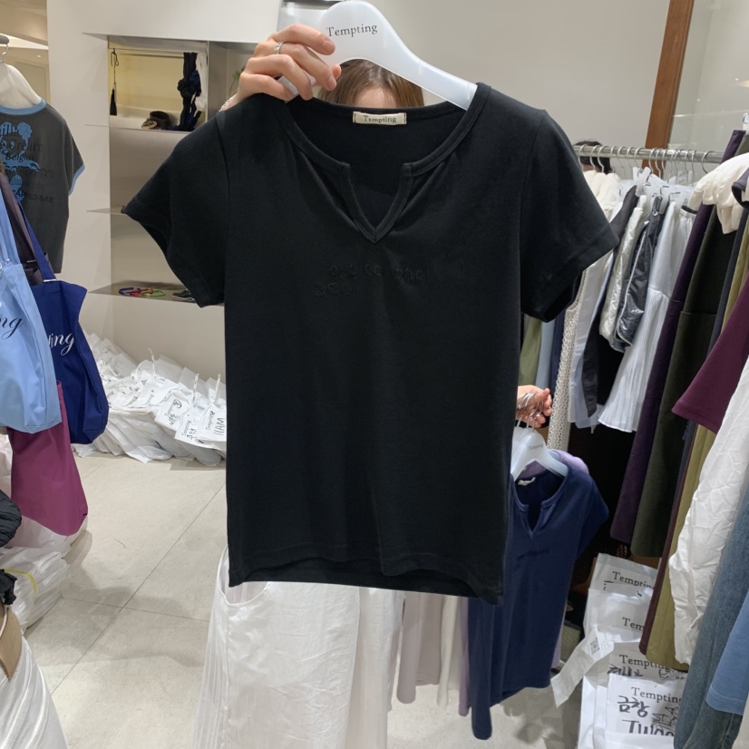 TEMPTING韓國代購女士新款熱賣人氣職業休閑26夏季T恤刺繡TEMPTINGT恤圖色5