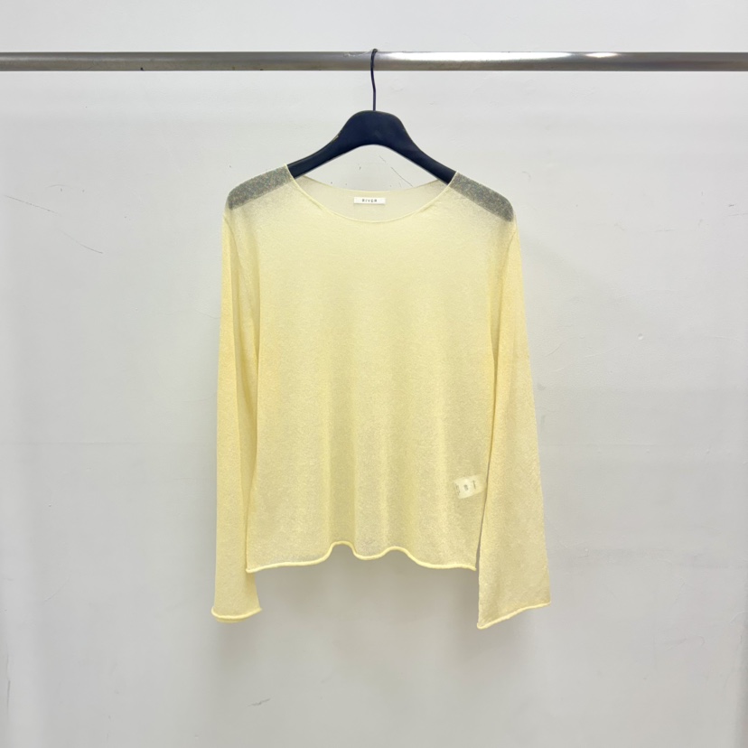 RIVER韓國直郵女士新品26春夏26夏季時尚熱賣推薦針織衫亞麻WATER/RIVER針織衫圖色2