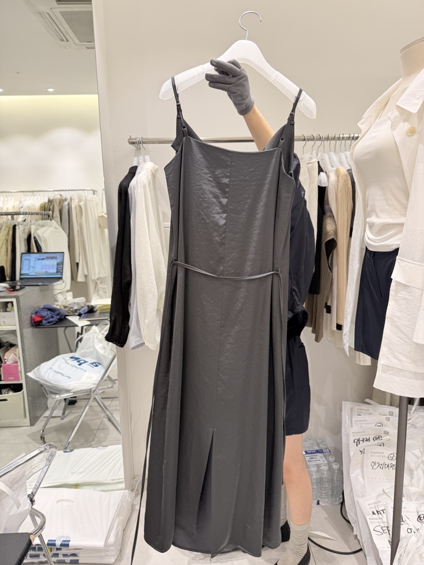 WOOD SAGE韓國直郵女裝新款職業26春夏連衣裙含腰繩絲質WOOD SAGE連衣裙