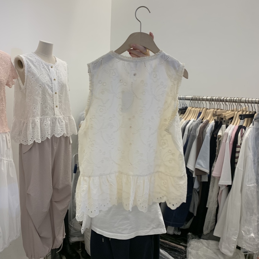 TAN&amp;COMO韓國直郵女士新款推薦休閑26春夏襯衫蕾絲衫tan-COMO襯衫/蕾絲衫