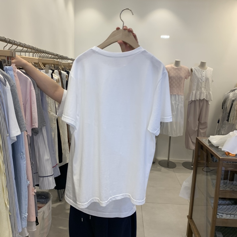 TAN&amp;COMO韓國直郵實拍女裝新品時尚職業熱賣T恤褶皺tan-COMOT恤