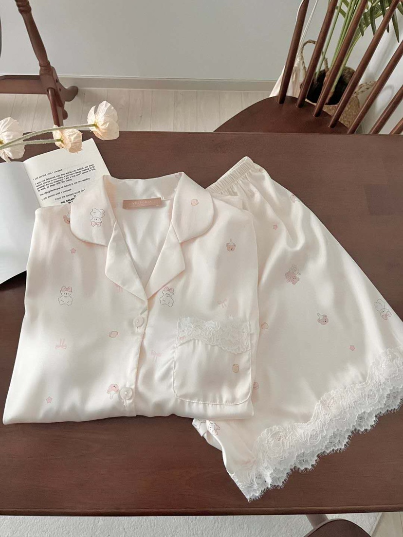 VICTORIA-P韓國直郵女裝新品熱賣26春夏26夏季推薦睡衣套裝VICTORIA睡衣