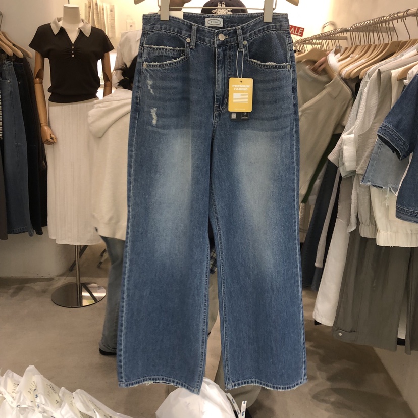 PHILO韓國直郵女士新品時尚人氣熱賣休閑職業牛仔褲不含腰帶PHILO牛仔褲圖色2